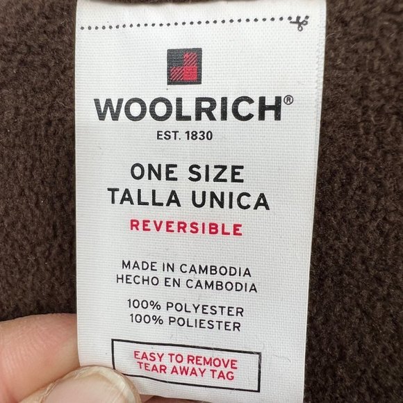 Woolrich Reversible Blanket Wrap Womens Brown Plaid One Size Poncho Cape - Picture 8 of 9